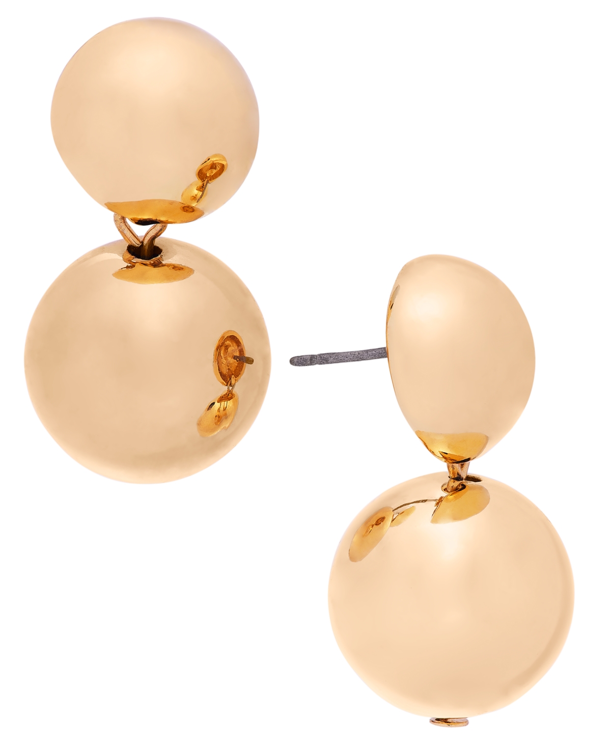 On 34th Half & Full Sphere Drop Earrings, Created For Macy's In Gold