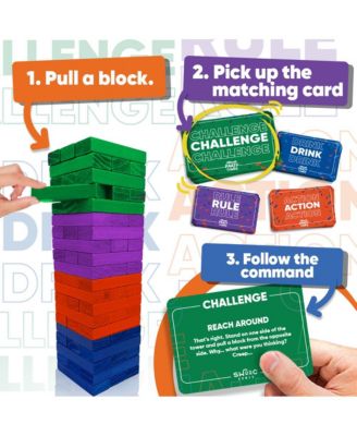 Ultimate Party Tower - 100 Original Commands, 60 Blocks & 1000's of Hilarious Rule Combinations - Fun Party Games