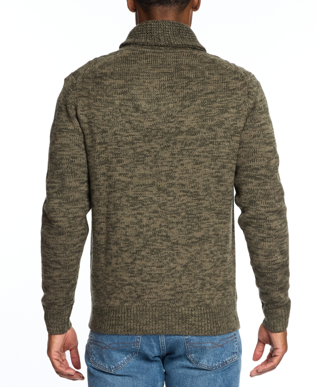 Weatherproof Vintage Men's Chunky Cable Knit Toggle Sweater