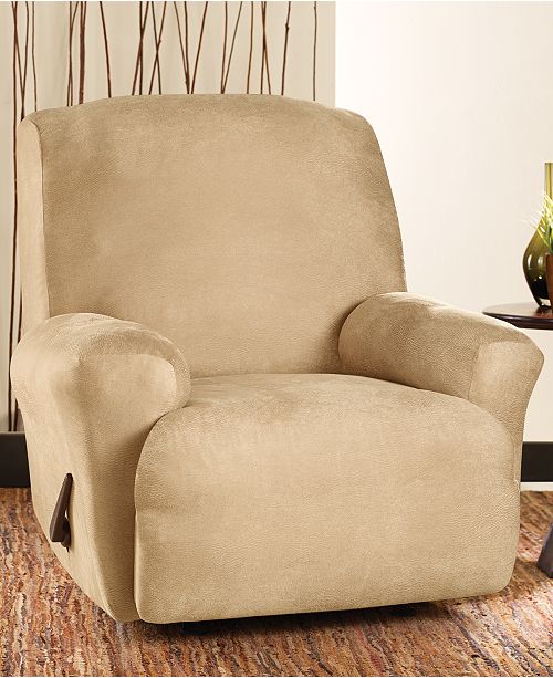 Sure Fit Stretch Faux Leather One Piece Recliner Slipcover & Reviews Slipcovers Home Decor