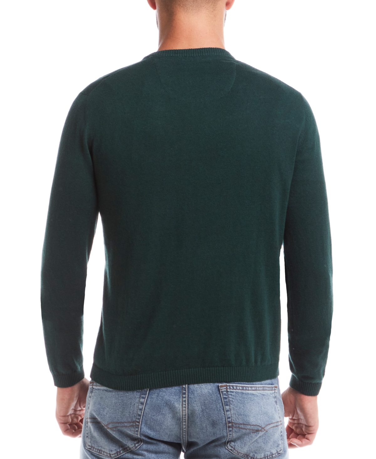 Weatherproof Vintage Men's Long Sleeve V-Neck Cotton Cashmere Sweater