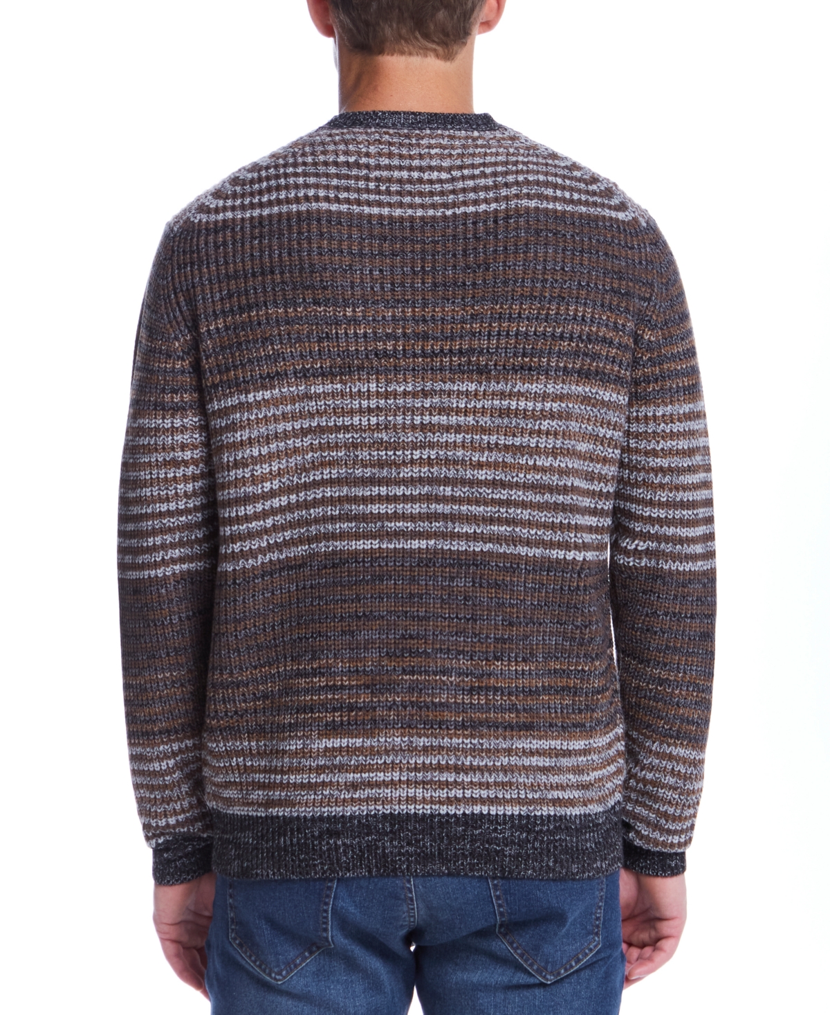 Weatherproof Vintage Men's Mixed Stripe Crewneck Sweater