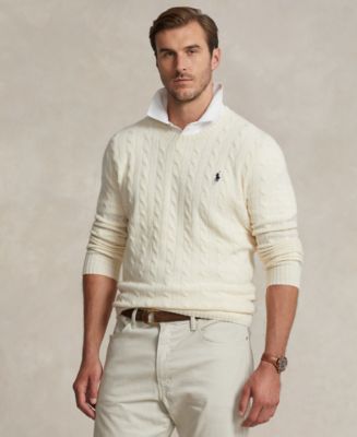 Polo Ralph Lauren Men s Big Tall Cable Knit Wool Cashmere Sweater Macy s