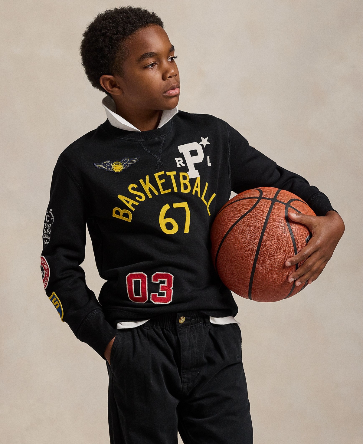 Polo Ralph Lauren Big Boys Brushed Fleece Graphic Sweatshirt