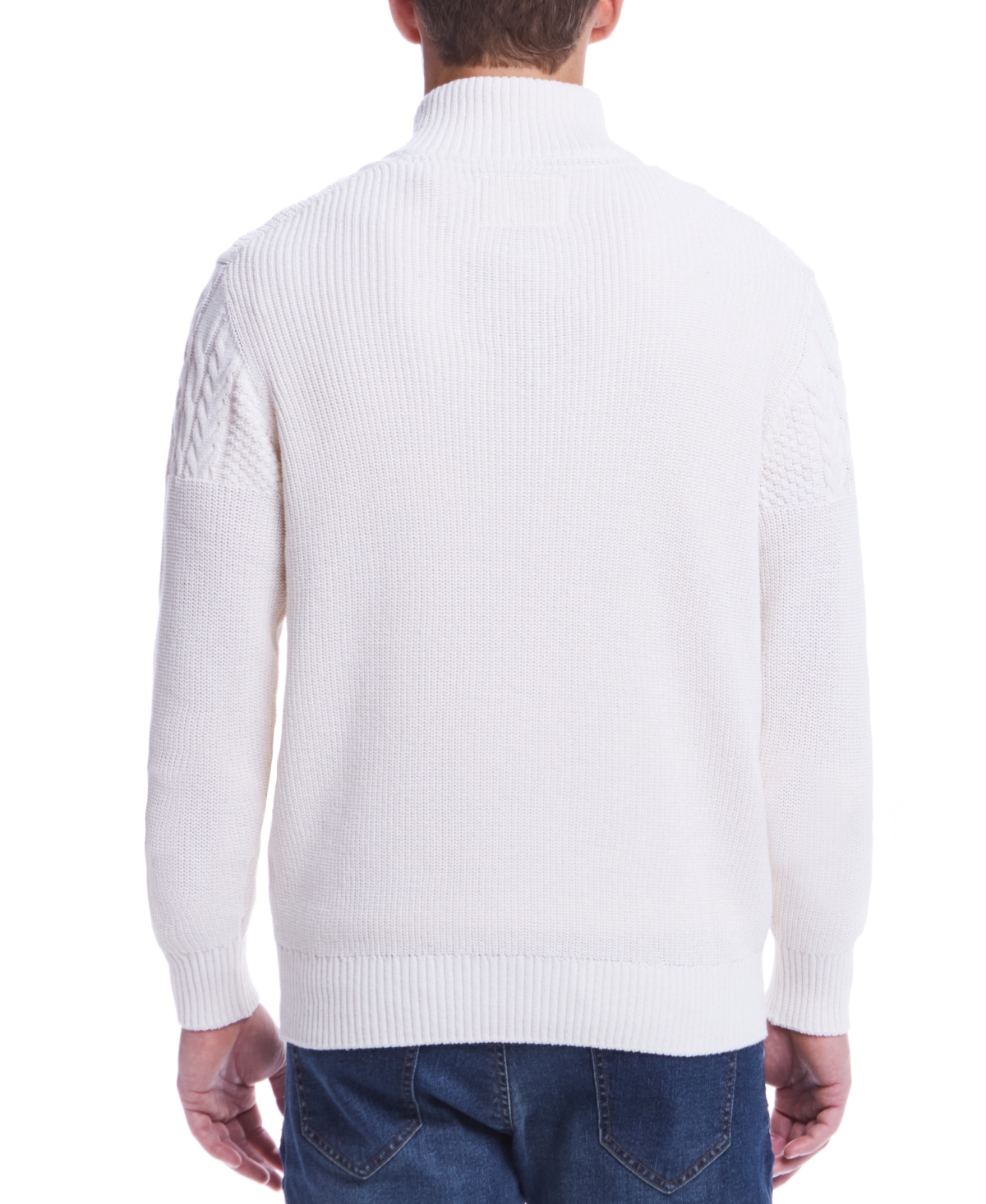 Weatherproof Vintage Men's Cable-Knit Yoke Sweater