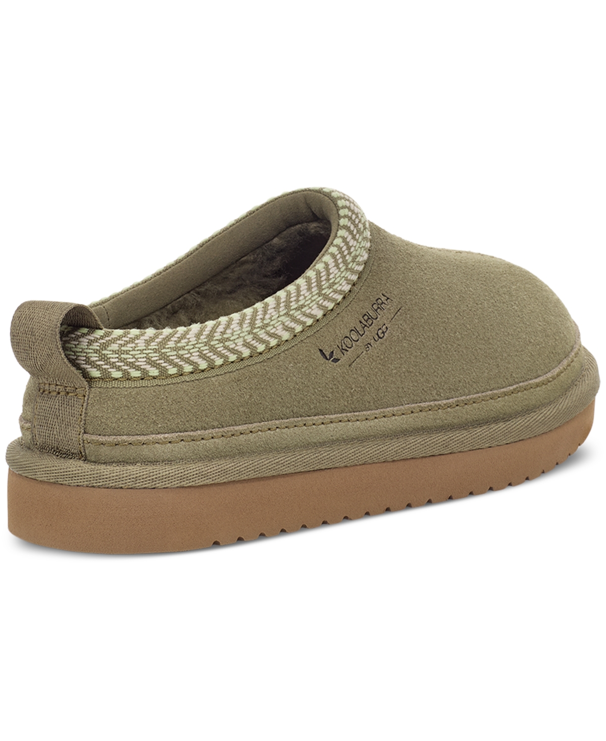 Koolaburra By Ugg Kids Burree Braid-trim Slippers In Lt,pas Grn