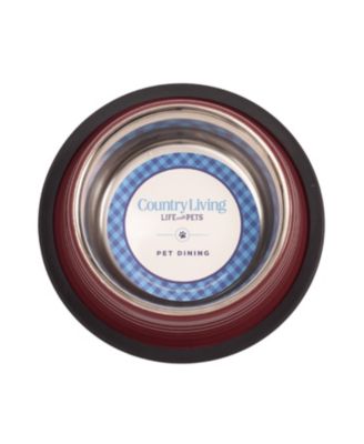 Set of 2 Ribbed Non-Slip Stainless Steel Pet Bowls – Durable and Safe Dog Bowls