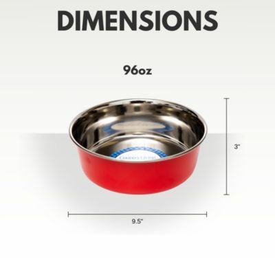 Set of 2 Heavy Gauge Stainless Steel Dog Bowls - Non-Skid, Durable & Rust-Resistant, Perfect for Food & Water