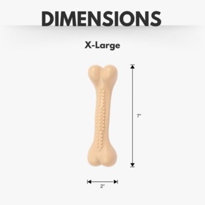 Nylon Chew Bone Dog Toy for Heavy Chewers – Chicken Flavored, Promotes Dental Health & Fun – X Large