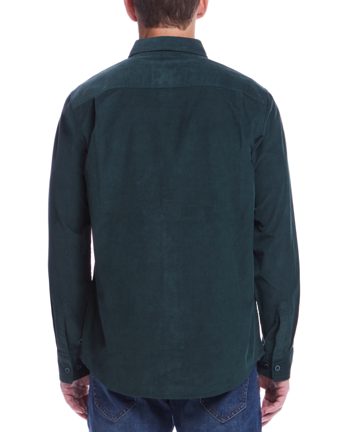 Weatherproof Vintage Men's Thin Whale Corduroy Long Sleeve Button Front Shirt