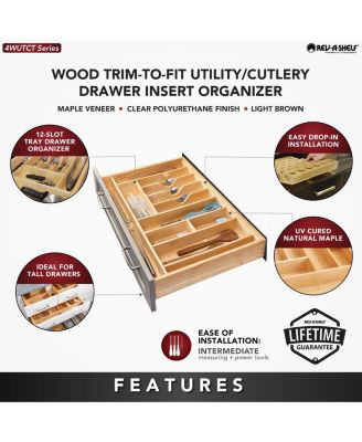 Trim to Fit Shallow Drawer Organizer, 33.13" x 22", 4WUTCT-36-1