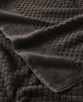 Quick-Drying Cotton Diamond Waffle Textured 6-Piece Bath Towel Set 54x27x0.5 inches,26x16 inches