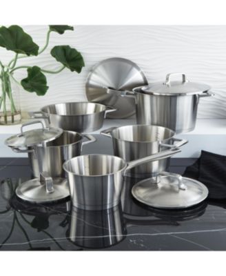 DiNA Meta 10pc Recycled 18/10 Stainless Steel Cookware Set
