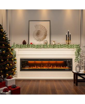 5120 BTU Electric Fireplace With 3 Colors Selectable And Buttons Or Remote Control