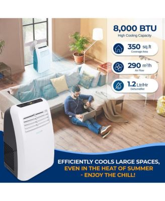 Portable Air Conditioner, 8,000 BTU, Built-in Dehumidifier & Fan