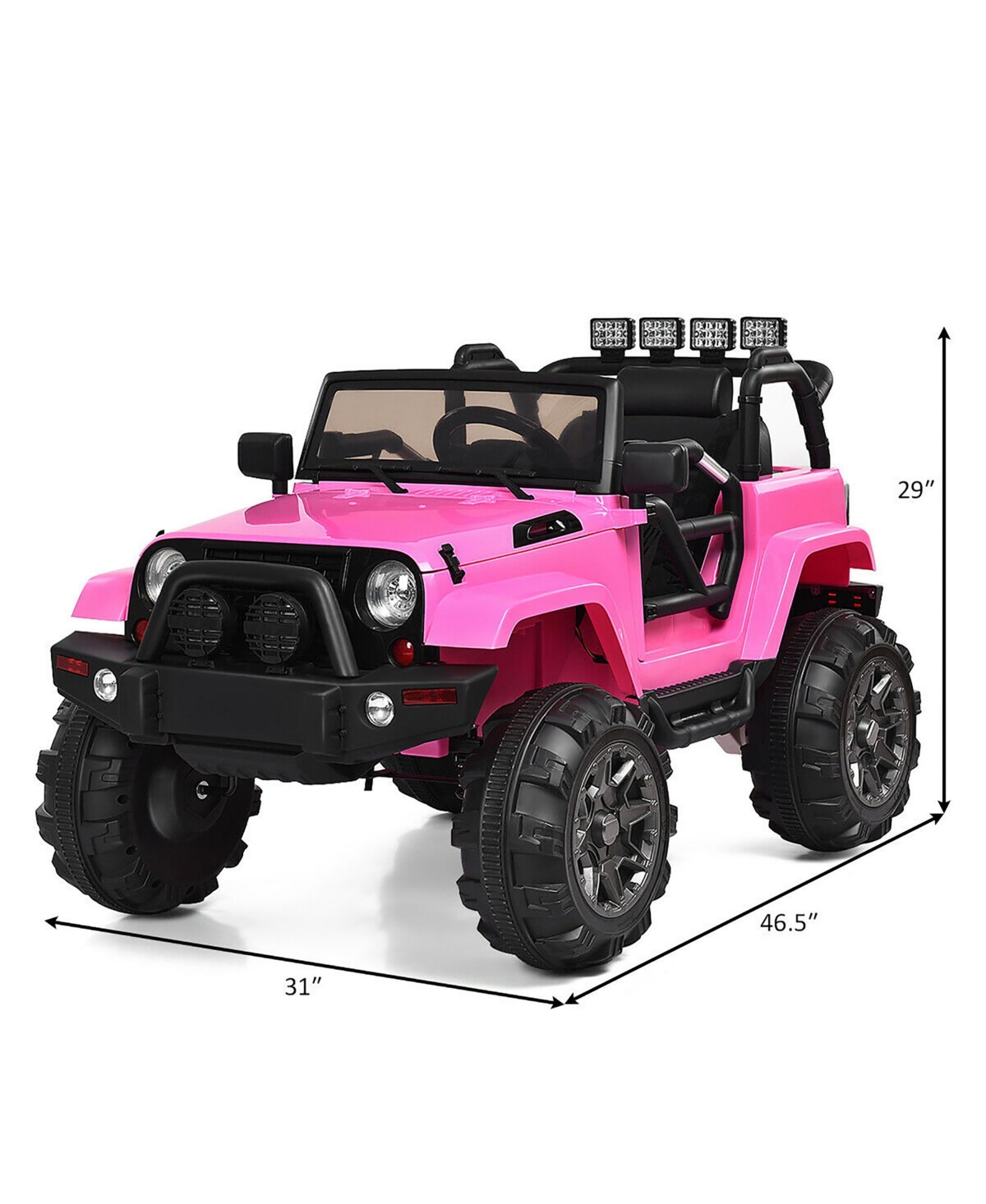 Costway 12V Kids Ride On Truck Car w/ Remote Control MP3 Music Led Lights
