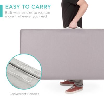 4in Thick Folding Portable, Carry Case, Washable Cover Mattress Topper