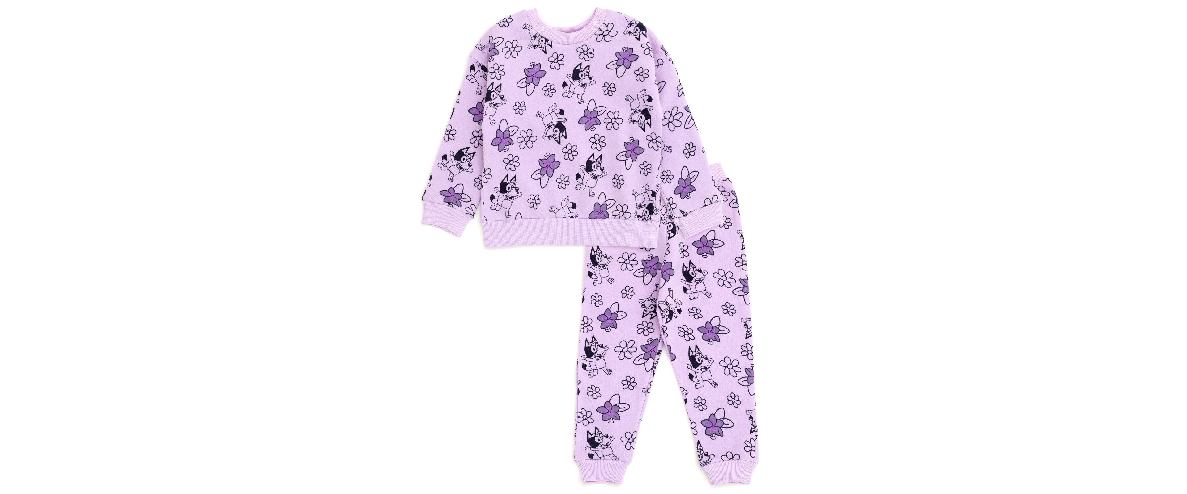 Bluey Girls Fleece Sweatshirt and Jogger Pants Outfit Set to