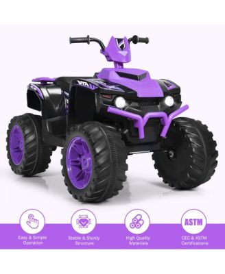 12V Kids 4-Wheeler ATV Quad Ride On Car w/ LED Lights Music USB