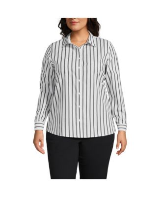 Women's No Iron Button Front Shirt