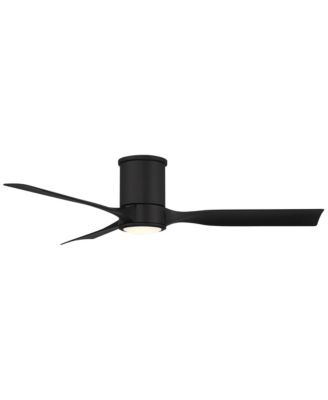 56" Keel Indoor Outdoor Ceiling Fan 3 Blade LED Light Remote Control Matte Black Finish Bedroom Hugger Damp Rated