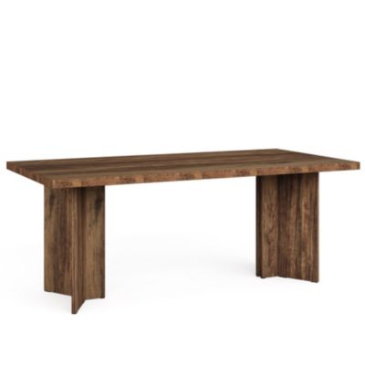 63-inch Dining Table for 4-6, Farmhouse Kitchen Table with Large Tabletop, Rectangular Dinner Eating Table