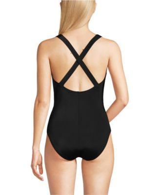 Petite Tugless X-Back One Piece Swimsuit