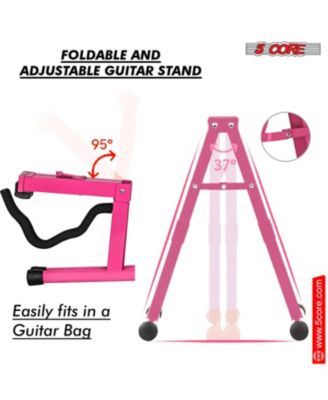 Double Guitar Stand Floor Adjustable Heavy Duty A Frame Folding Acoustic Electric Bass Mandolin Banjo Violin Holder Stands