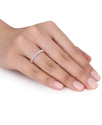 Moissanite Polished Eternity Band (1-1/2 ct. t.w.) in 10k White Gold