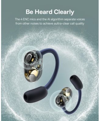 True Wireless Earbuds Bluetooth 5.3 Open Ear Headphones Sport Earphones,Eli Fit White