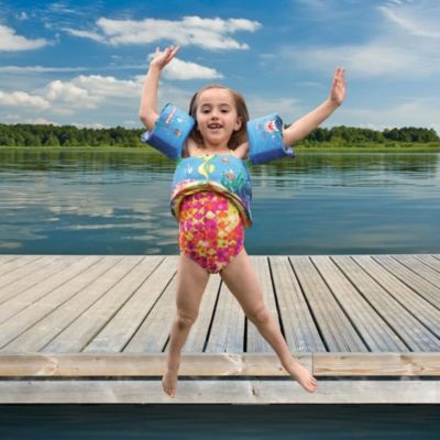 Water Otter Elite Kids Child Life Jacket Vest with Arm Bands, Mermaid