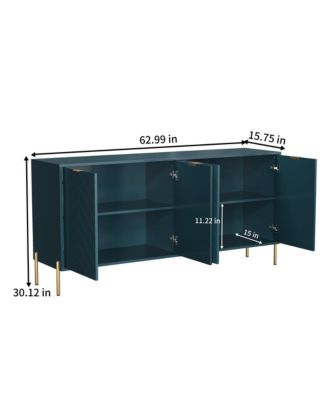 4-Door Accent Cabinet More Large Storage Cabinet