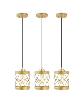 Marelle 6.5" 1-Light Farmhouse Industrial Iron Filigree Caged Jar LED Pendant