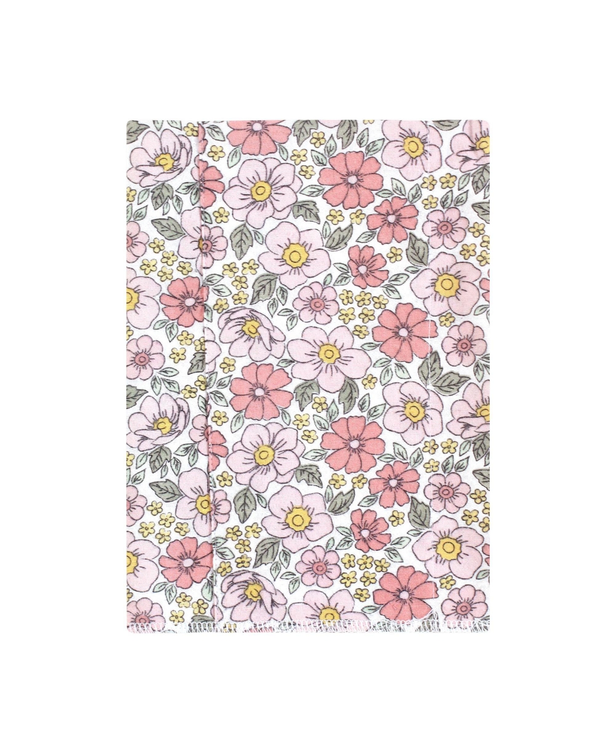 Hudson Baby Infant Girl Flannel Burp Cloth 7pk, One Size - Pink yellow pretty floral