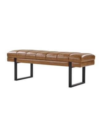 Mid-century Modern Laurens Upholstered Bench with Metal Legs