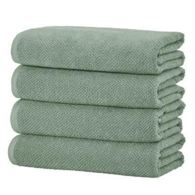 Cotton Textured 4-Piece Bath Towel Set