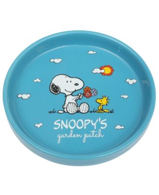 Snoopy 6 Pack Stackable 5.5" Decorated Stoneware Bowl Set W/ Plate