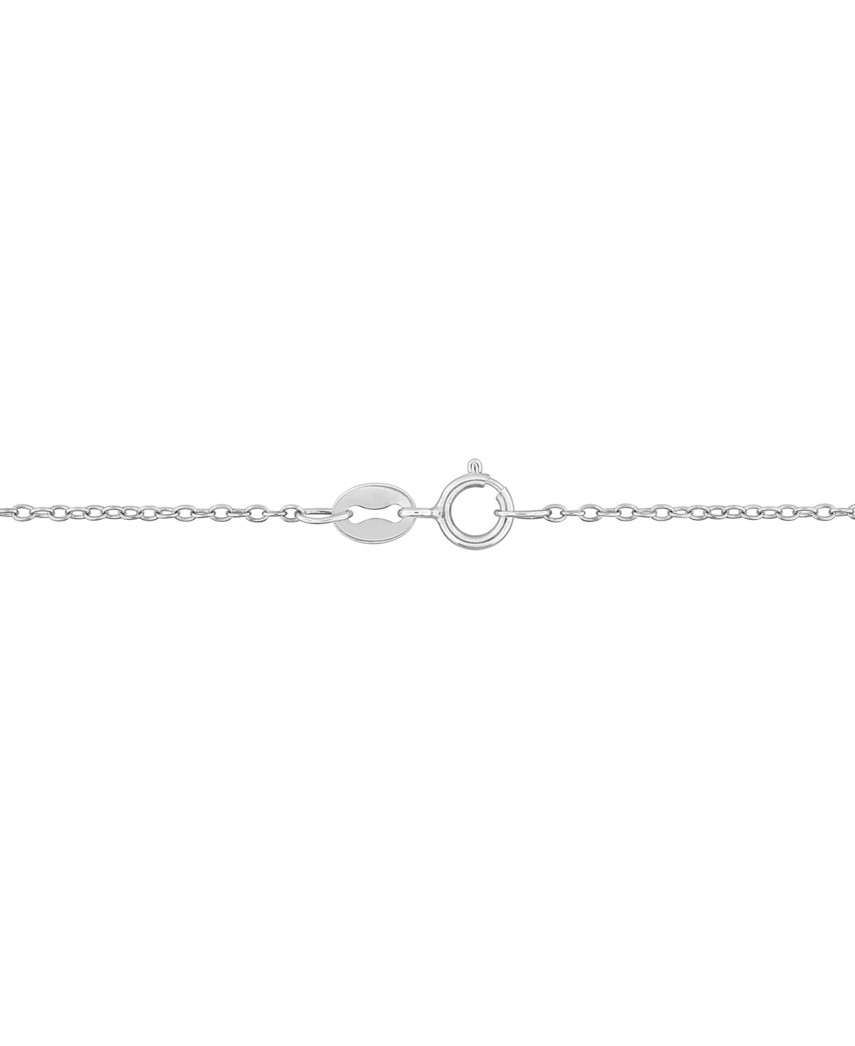 Macy's Black Agate Pear Bead Frame 17" Pendant Necklace In Sterling Silver (also In White Agate, Malachite, In White Agate