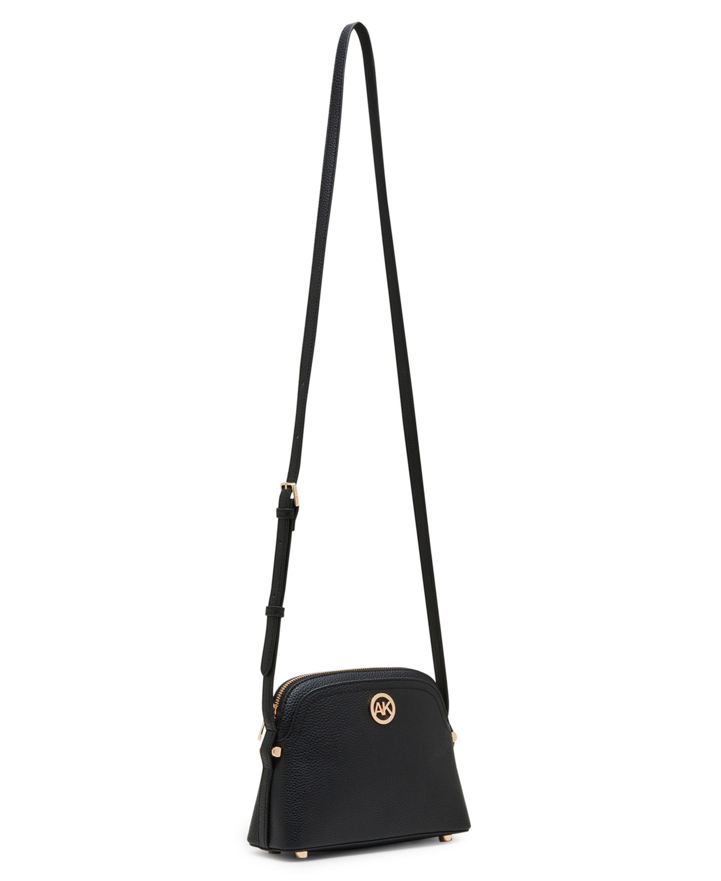 Женский кошелёк Anne Klein Dome Zip Top Detachable Card Case Crossbody Bag, цвет: Чёрный — фото 3