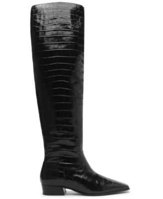 ダウンジャケット・コート Ella Velvet Over-the-knee Boots Crushed Velvet Chunky Heeled Over-The-Knee Boots – Tonic