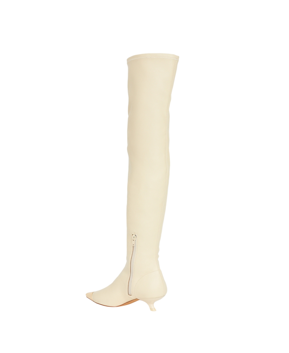Shop Katy Perry Women's Micro Heel Knee Boots In Chalk