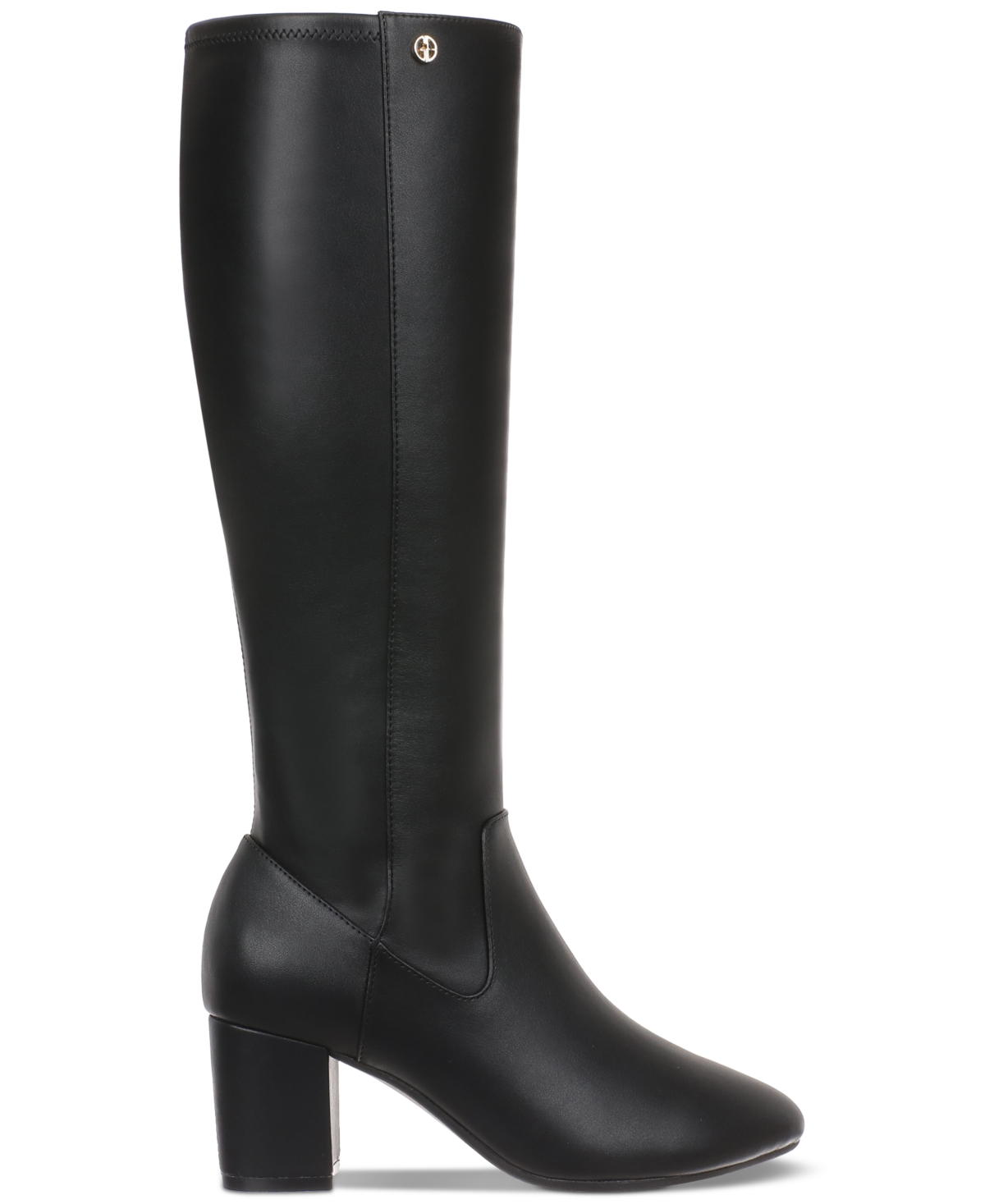 Giani Bernini Mia Womens Leather Tall Knee-high Boots In Black Smooth