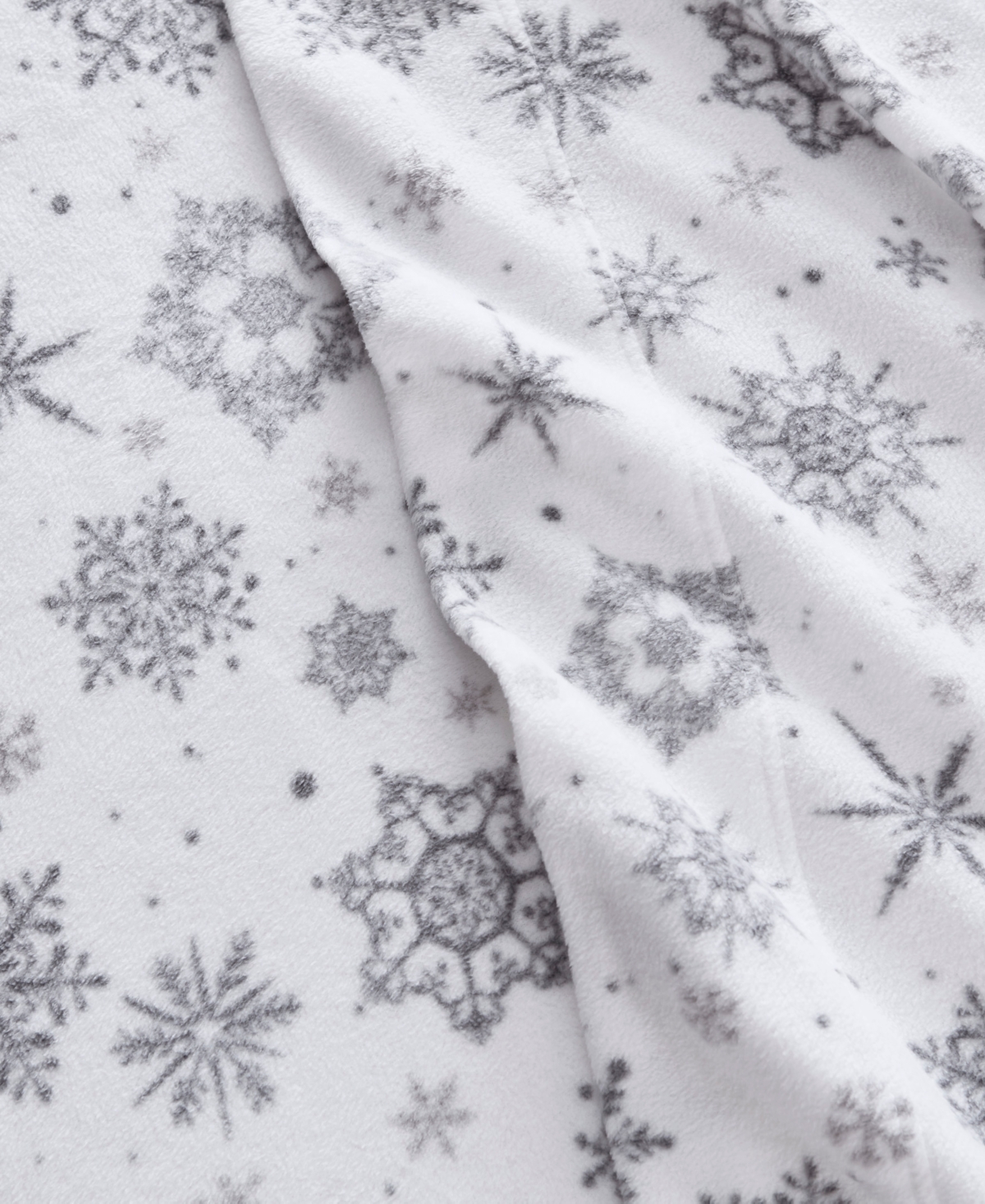 Sleep Philosophy Micro-fleece 4-pc. Sheet Set, Full In Grey Snowflake
