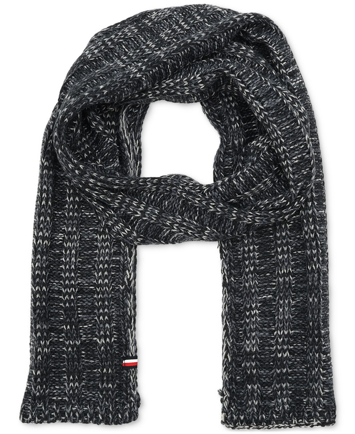 Tommy Hilfiger Men's Chunky Ribbed Scarf In Medium Grey