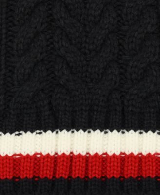 Men's Cable Knit Global Stripe Scarf