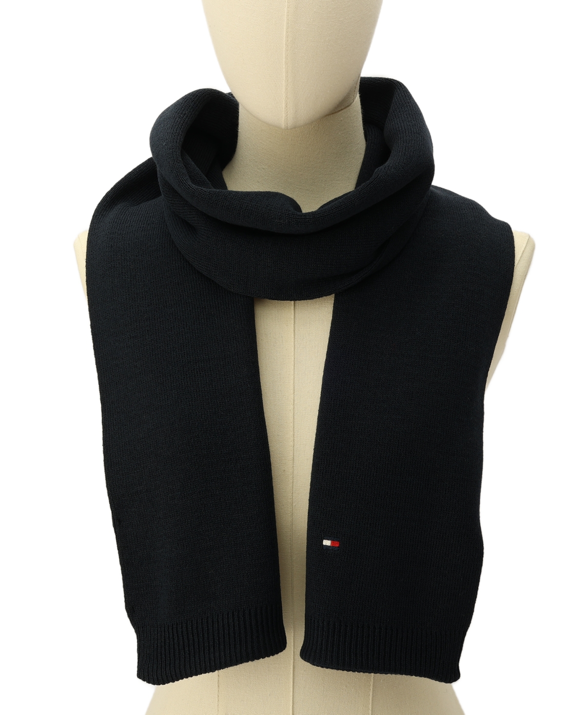 Tommy Hilfiger Men's Flag Embroidery Scarf In Desert Sky
