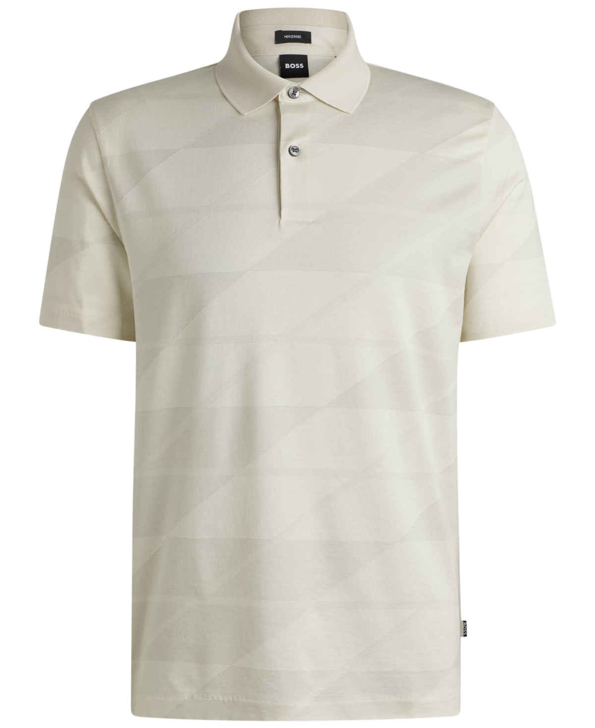 Shop Hugo Boss Boss By  Men's Jacquard Polo In Open White