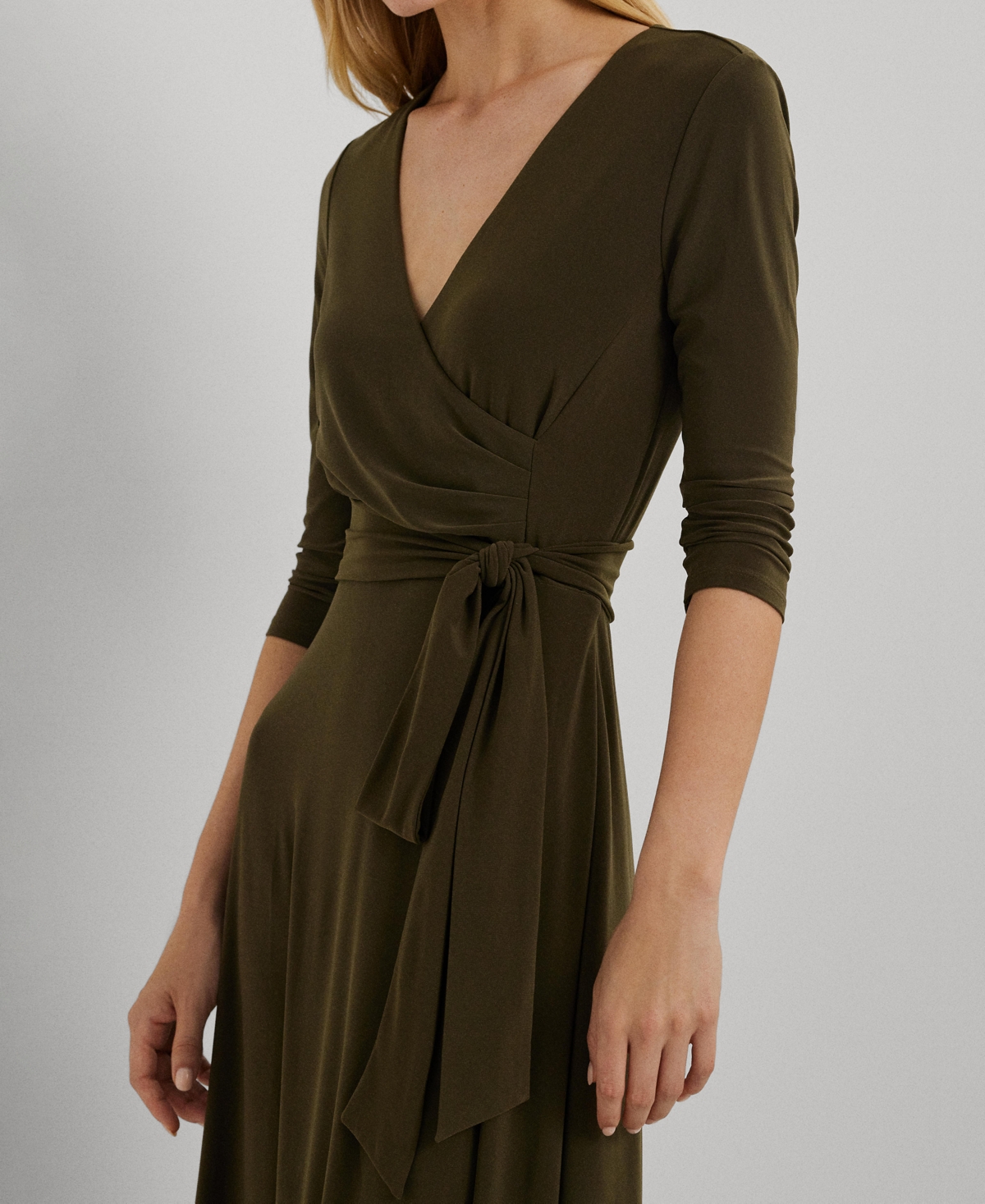 Lauren Ralph Lauren Women's Surplice Jersey Dress