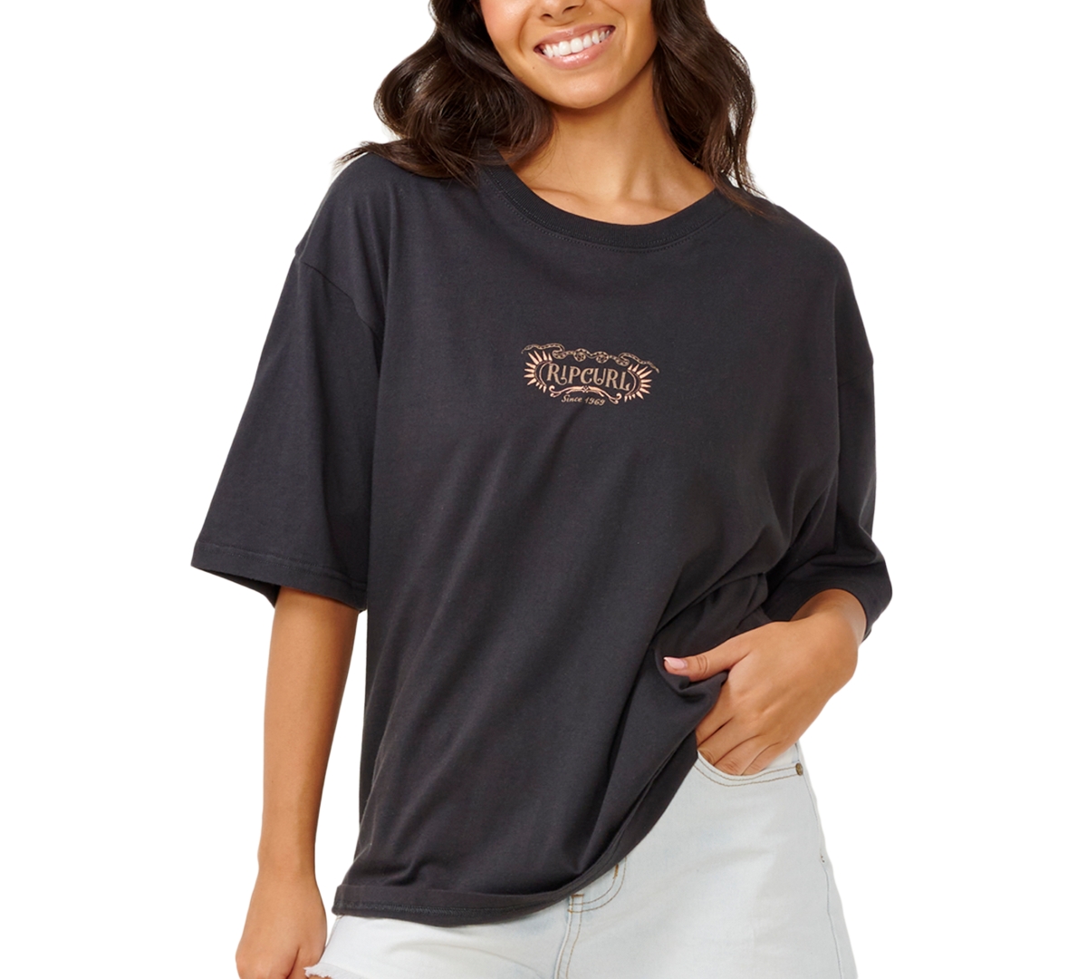 Rip Curl Juniors' Desert Queen Heritage T-Shirt - Washed Black