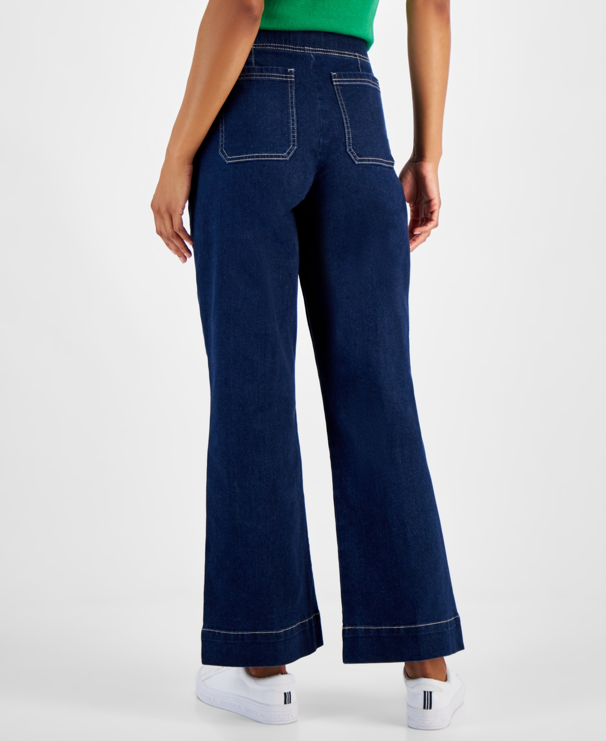 Nautica Jeans Women's High-rise Pull-on Flare Jeans In Andrea Wash